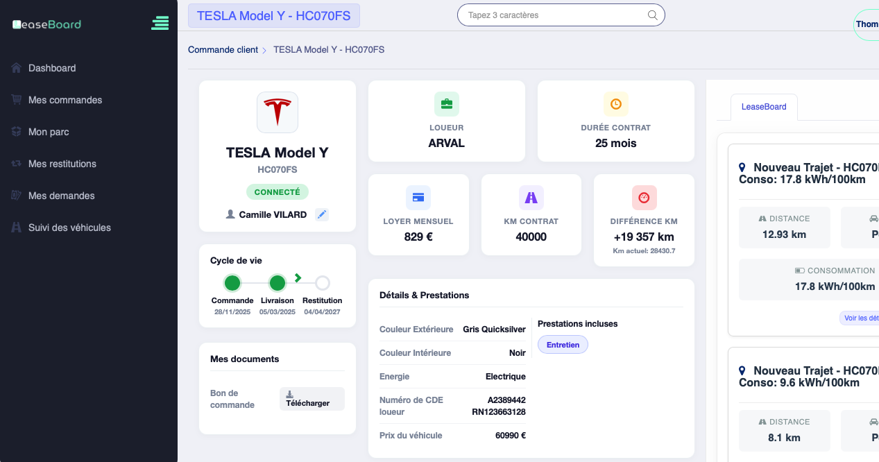 Suivi des véhicules 